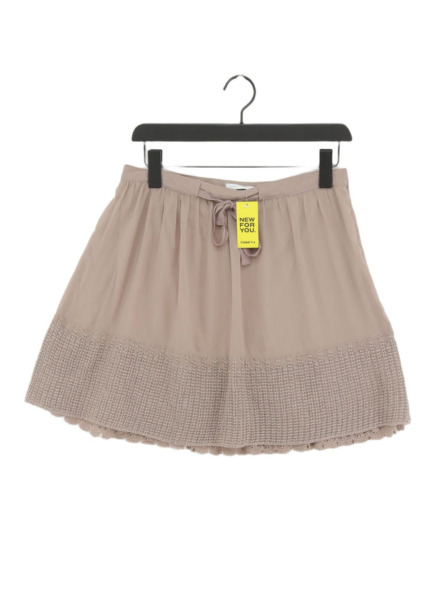 Promod Women's Mini Skirt UK 10 Grey 100% Polyester