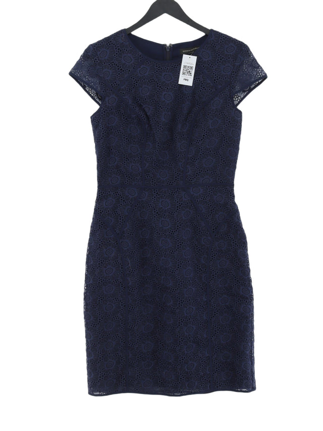 Banana Republic Women's Midi Dress UK 8 Blue Cotton with Nylon, Polyester