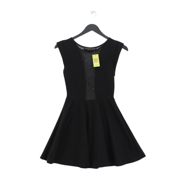 Topshop Women's Midi Dress UK 6 Black Polyester with Elastane