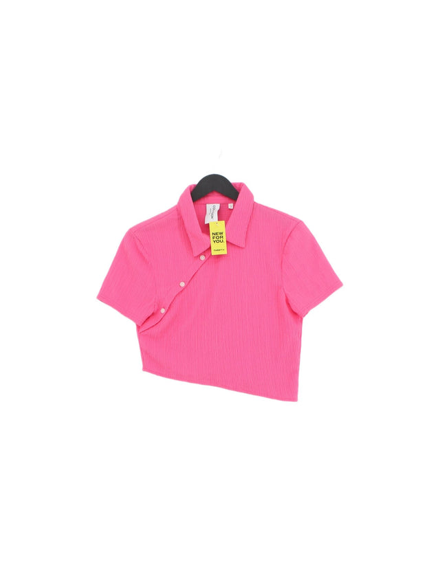 Collusion Women's Top UK 12 Pink 100% Other