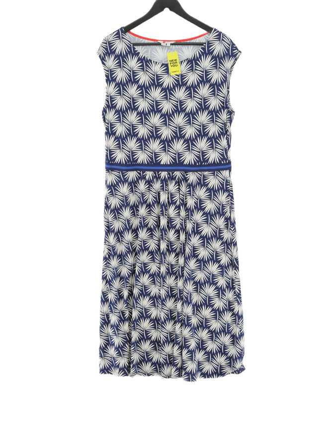 Boden Women's Maxi Dress UK 16 Blue Cotton with Elastane, Lyocell Modal