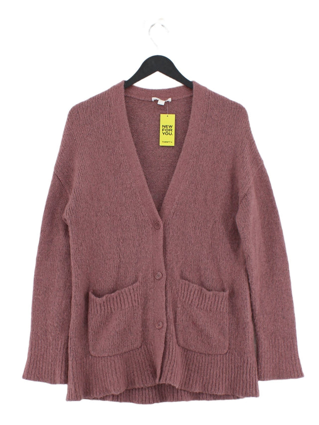 COS Women's Cardigan XS Pink Other with Polyamide, Wool