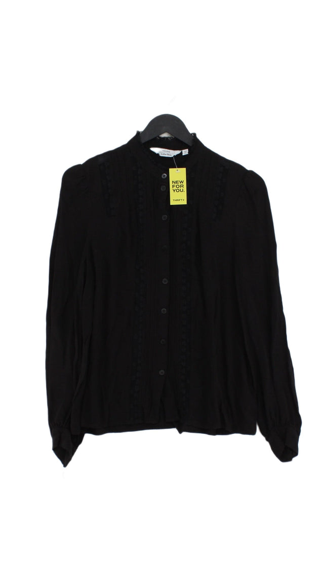 & Other Stories Women's Blouse UK 8 Black Viscose with Polyamide