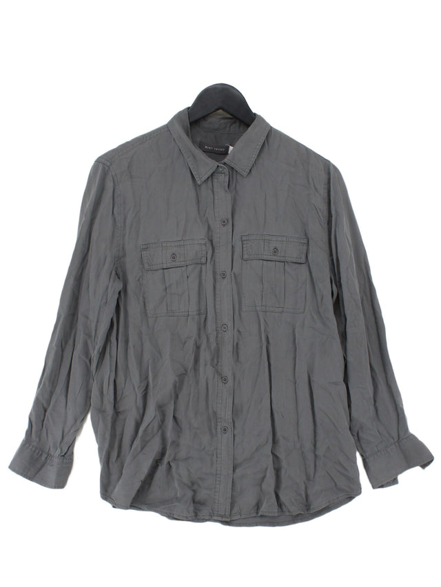 Mint Velvet Women's Shirt UK 12 Grey 100% Lyocell Modal