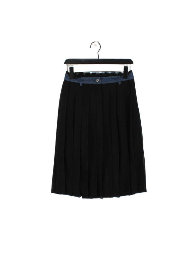 Diesel Women's Midi Skirt S Black Polyester with Cotton