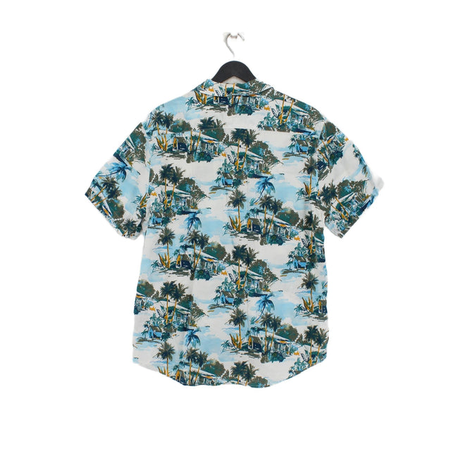 Tommy Hilfiger Men's Shirt XL Blue Cotton with Linen