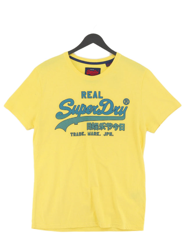 Superdry Women's T-Shirt XL Yellow Cotton with Other