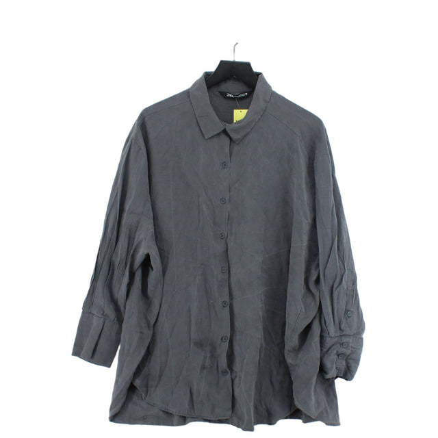 Zara Men's Shirt XL Grey Lyocell Modal with Polyester