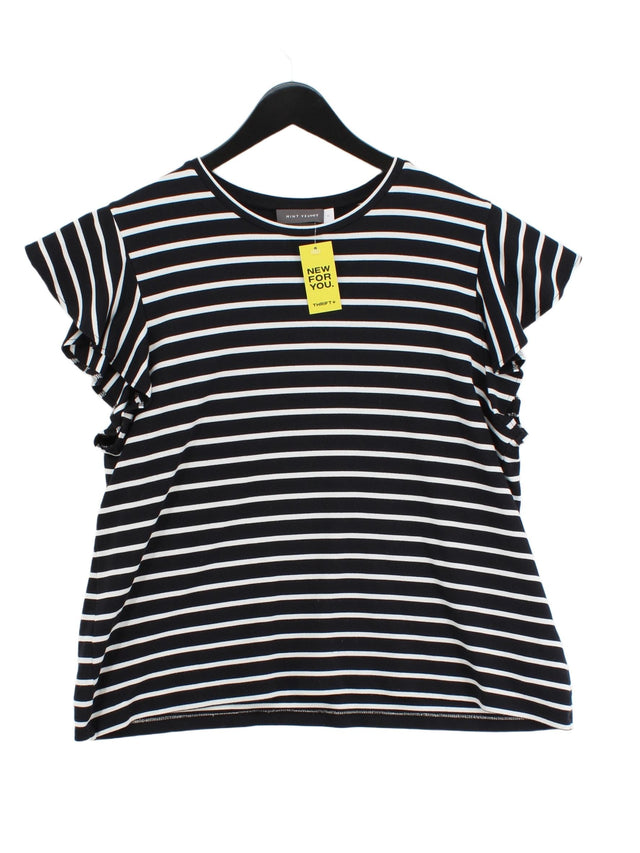 Mint Velvet Women's T-Shirt XL Black Viscose with Elastane, Polyamide, Polyester