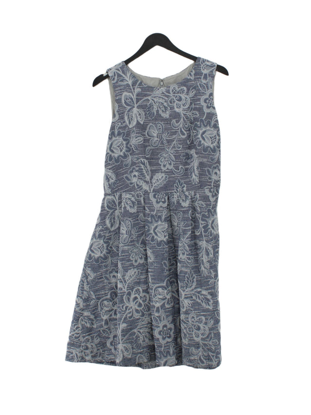 Kew 159 Women's Midi Dress L Blue Viscose with Cotton, Polyester