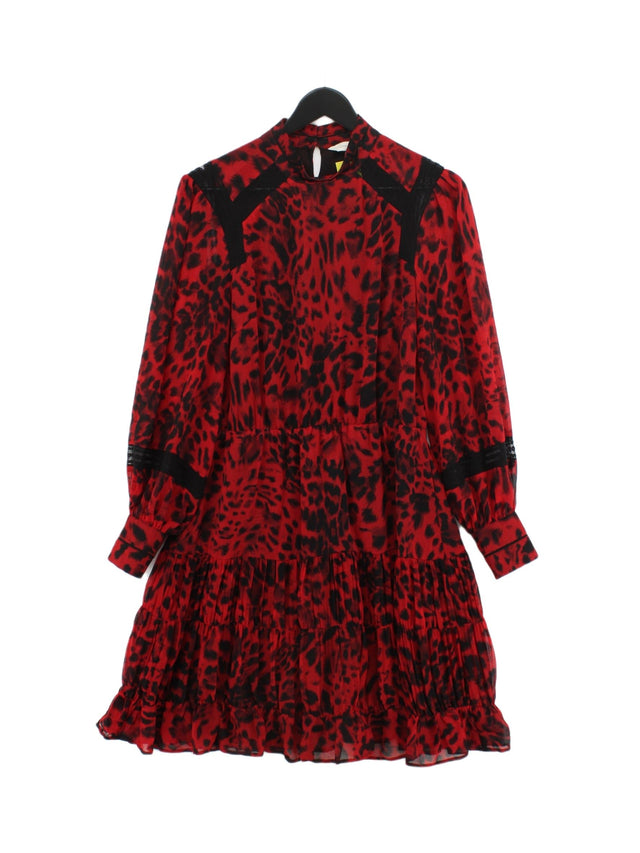 Love & Roses Women's Midi Dress UK 12 Red 100% Polyester