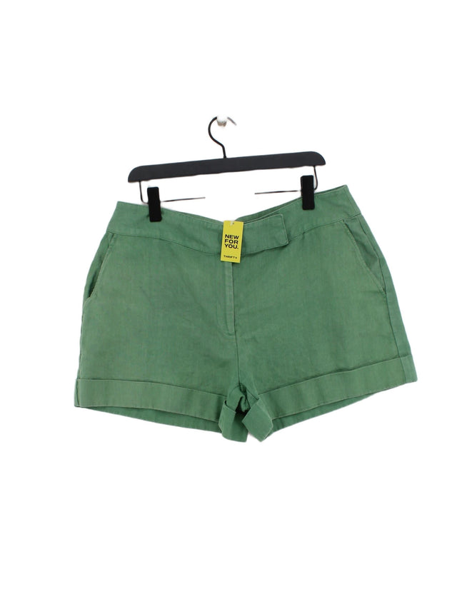 Jigsaw Women's Shorts UK 16 Green 100% Linen