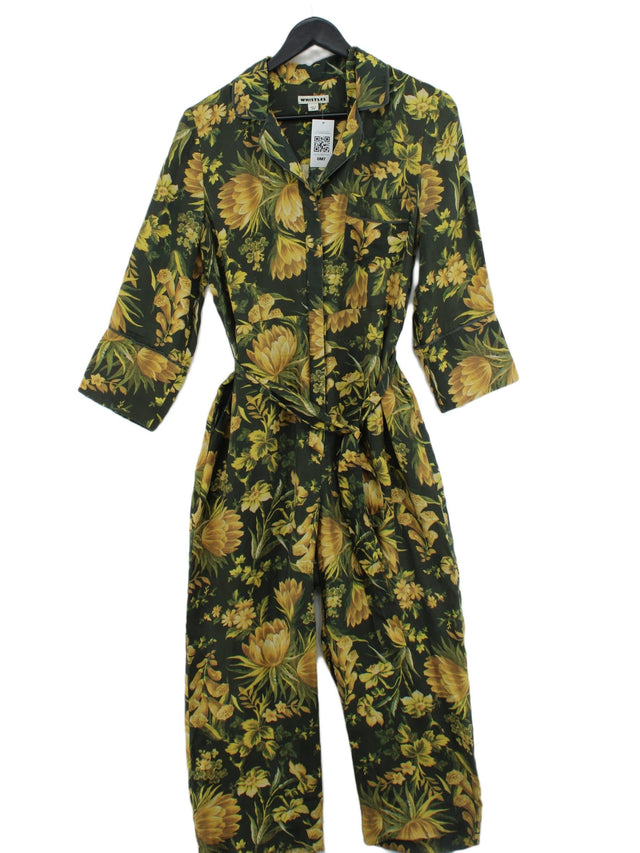 Whistles Women's Jumpsuit S Green Silk with Polyester