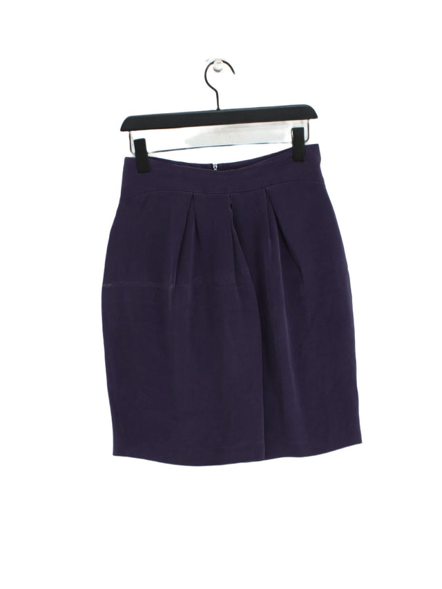 Tara Jarmon Women's Midi Skirt UK 12 Purple Spandex with Silk
