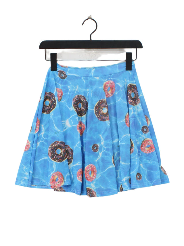 Hype Women's Mini Skirt UK 6 Blue 100% Other