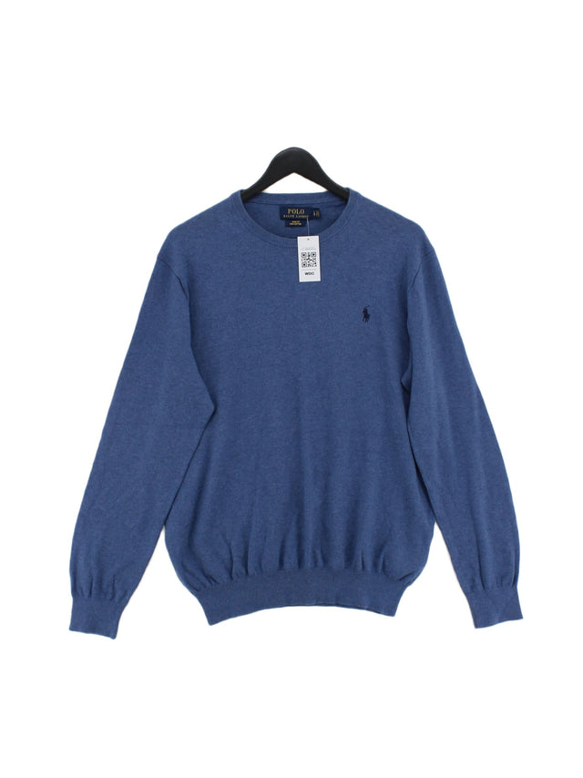 Ralph Lauren Men's Jumper L Blue 100% Cotton