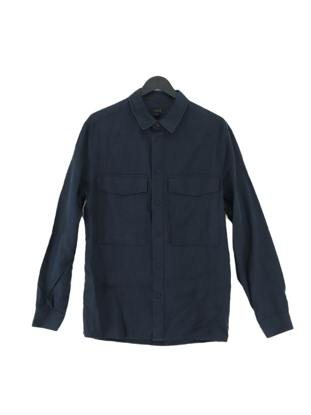 COS Men's Shirt S Blue Lyocell Modal with Cotton