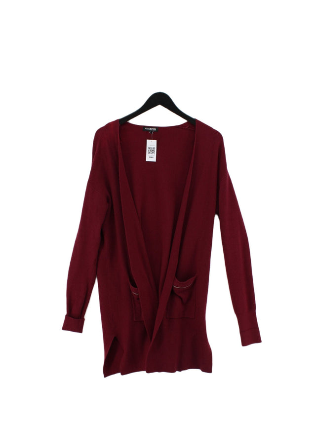 Debenhams Women's Cardigan UK 12 Red Wool with Viscose