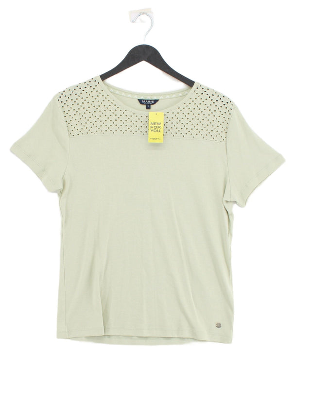Maine Women's T-Shirt UK 16 Green 100% Cotton
