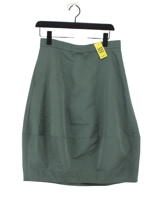 COS Women's Midi Skirt UK 12 Grey 100% Polyester