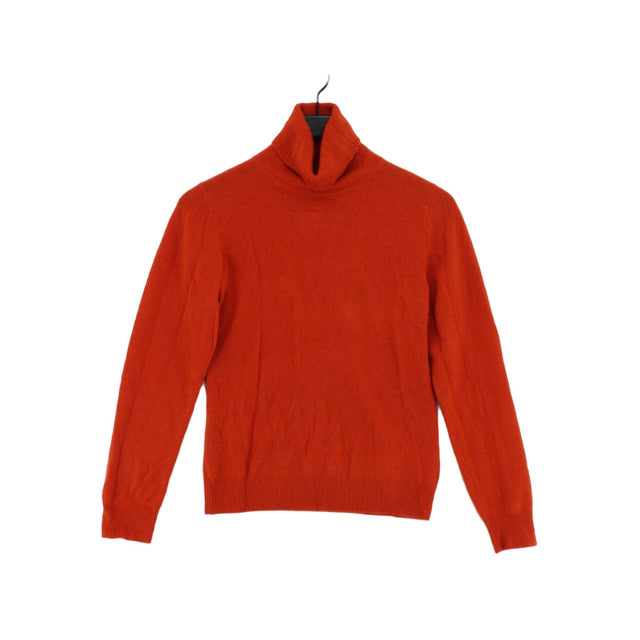 Scott X Scott Women's Jumper S Orange 100% Cashmere