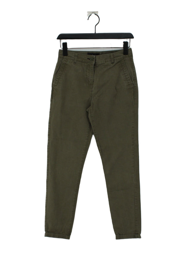 Next Women's Trousers UK 6 Green Cotton with Elastane