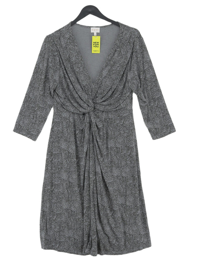 East Women's Midi Dress M Grey Elastane with Viscose