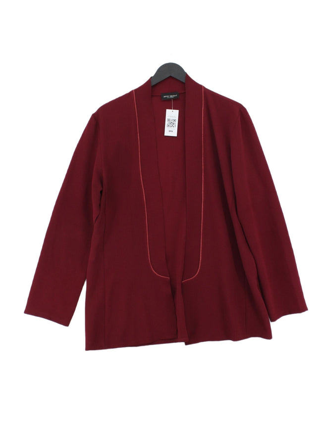 James Lakeland Women's Cardigan UK 16 Red Polyester with Elastane