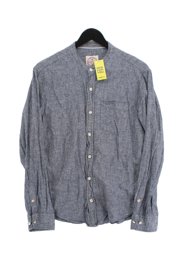 FatFace Men's Shirt M Blue Linen with Cotton