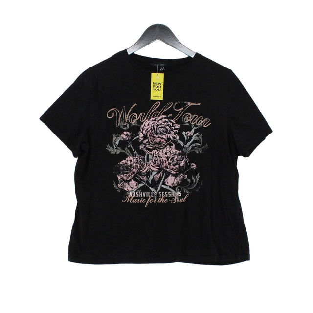New Look Women's T-Shirt UK 18 Black 100% Cotton