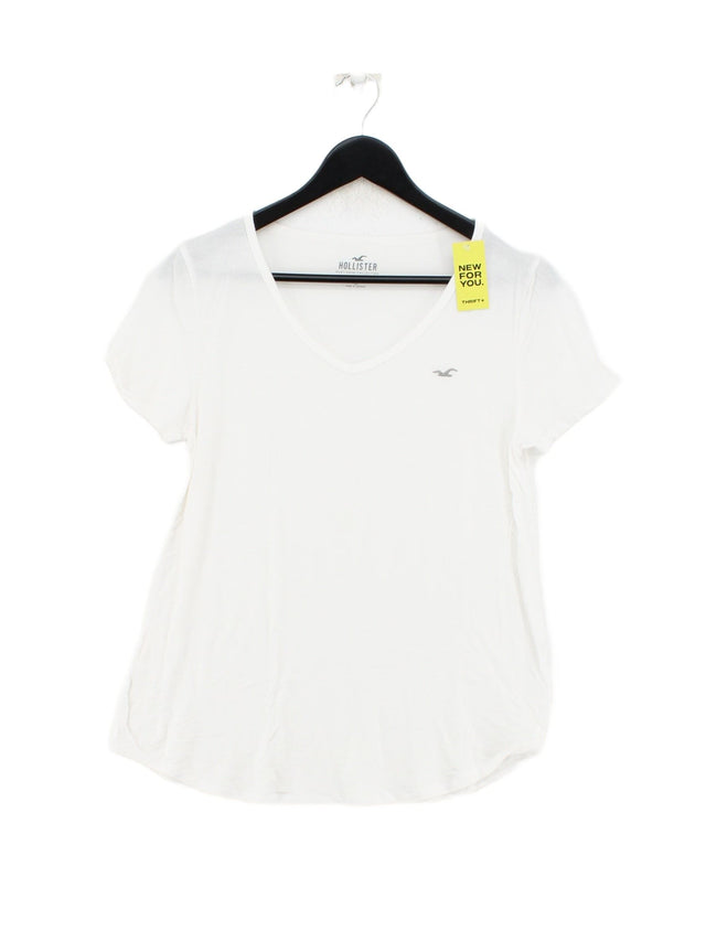 Hollister Men's T-Shirt S White 100% Other