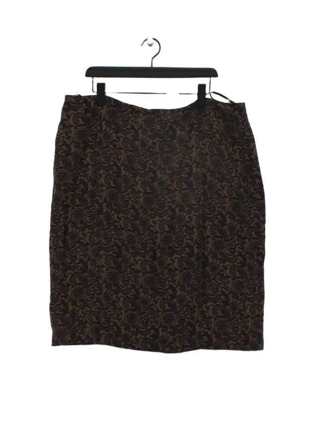 ELVI Women's Midi Skirt UK 24 Black Viscose with Polyester