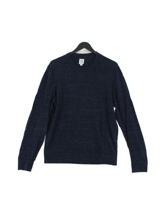 Gap Men's Jumper M Blue Cotton with Polyester