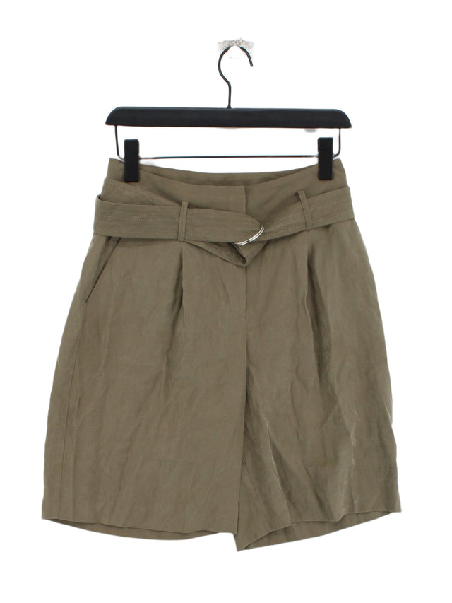 Warehouse Women's Shorts UK 10 Green Viscose with Polyester