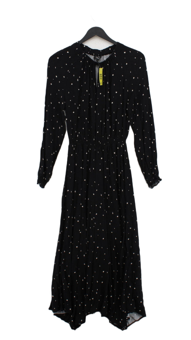 Next Women's Midi Dress UK 6 Black 100% Viscose