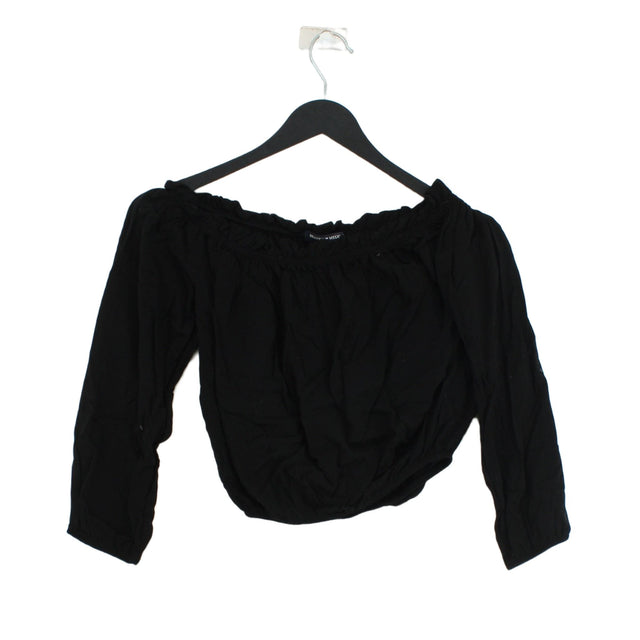 Brandy Melville Women's Blouse Black Cotton with Viscose