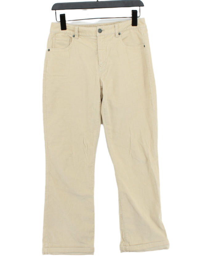 Sigrid Olsen Women's Trousers UK 4 Tan Cotton with Elastane, Spandex