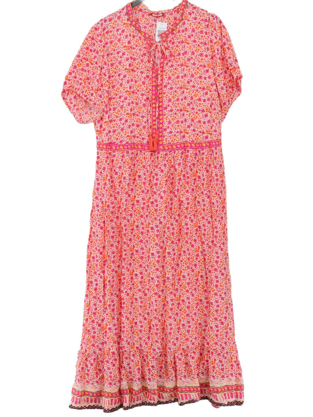 Joe Browns Women's Maxi Dress UK 22 Pink 100% Viscose