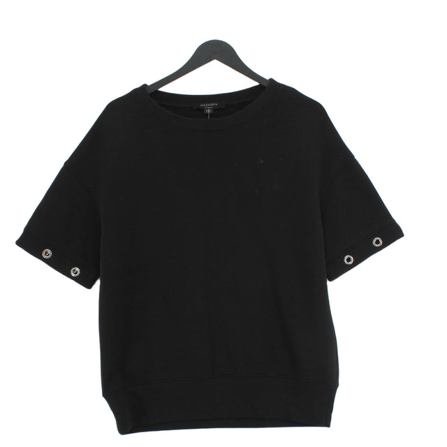 AllSaints Men's T-Shirt XS Black Cotton with Polyester