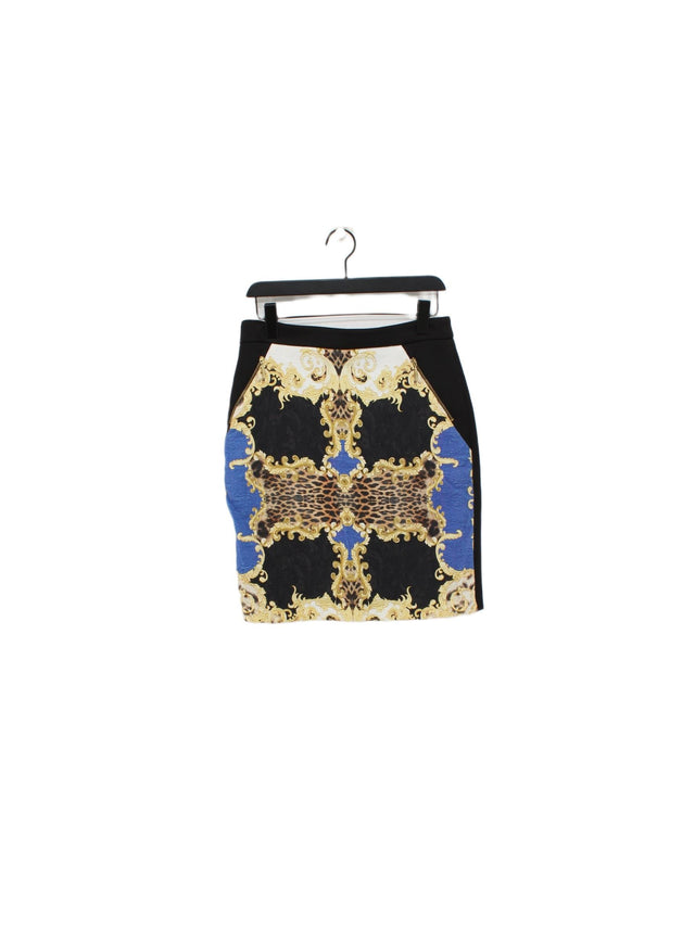Javier Simorra Women's Midi Skirt UK 10 Multi Cotton with Elastane