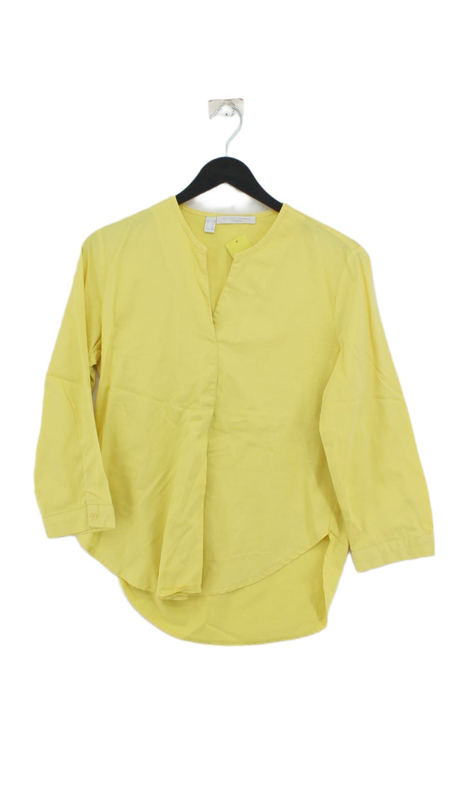 The Shirt Company Women's Top UK 10 Yellow 100% Cotton