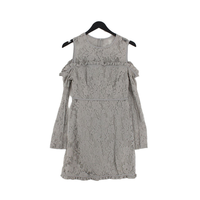 Fashion Union Women's Midi Dress M Grey 100% Polyester