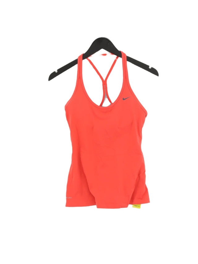 Nike Women's T-Shirt S Red Nylon with Elastane, Polyester