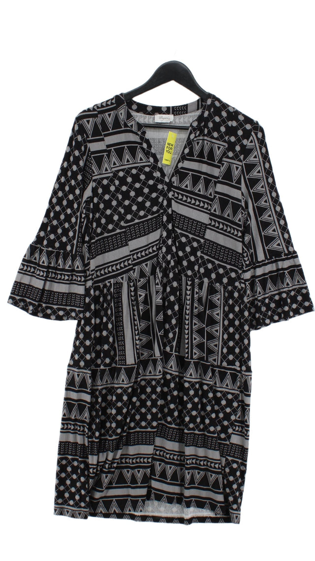 Boysen's Women's Midi Dress UK 14 Black Elastane with Polyester