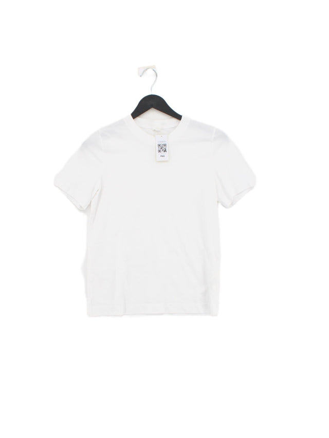Arket Women's T-Shirt XS White 100% Cotton