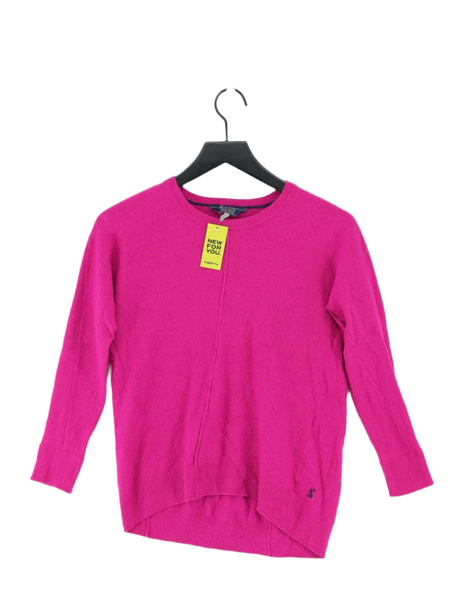 Joules Women's Jumper UK 12 Pink Wool with Cashmere, Polyamide