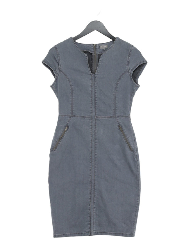 Phase Eight Women's Midi Dress UK 10 Grey Cotton with Elastane, Polyester