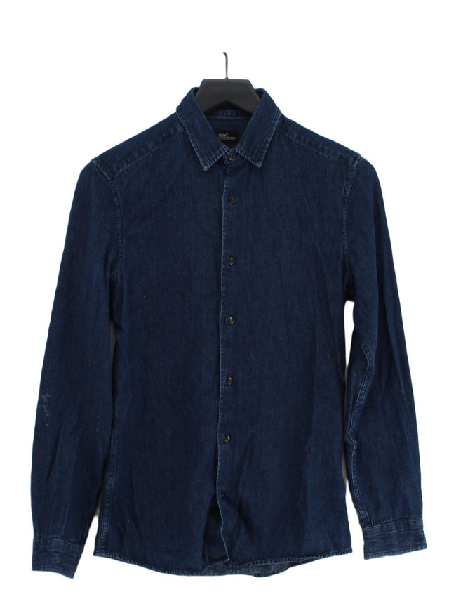 Next Men's Shirt XS Blue 100% Cotton