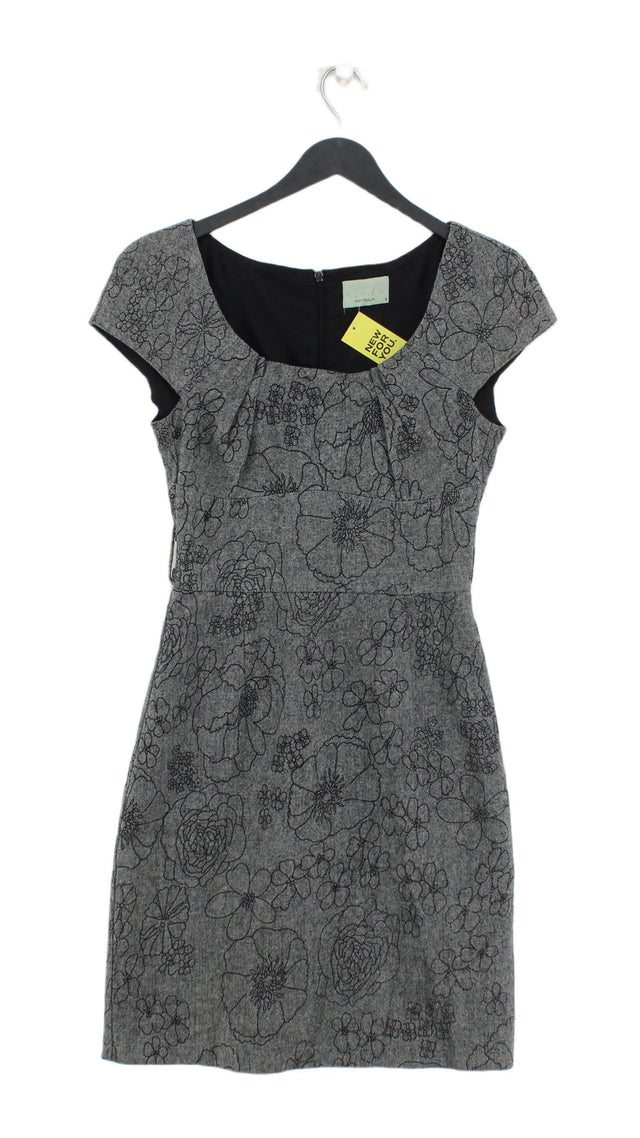Review Women's Midi Dress UK 8 Grey Polyester with Elastane
