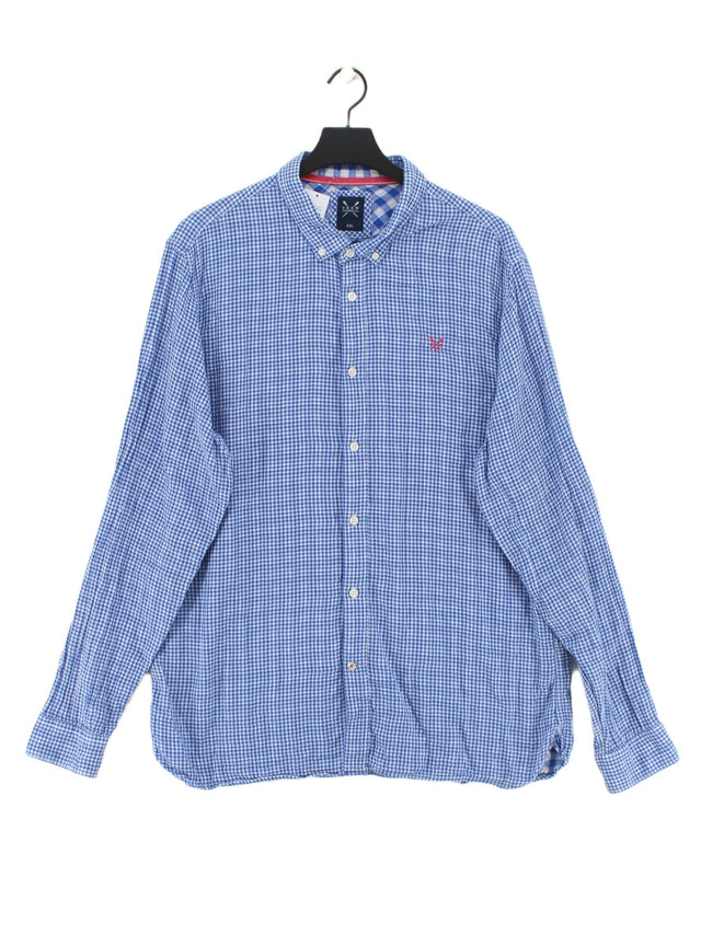 Crew Clothing Men's Shirt XXL Blue 100% Cotton